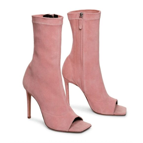 Paris Texas Amanda 105MM Suede Peep-Toe Booties Size EU40/US10 $895 - Picture 1 of 14